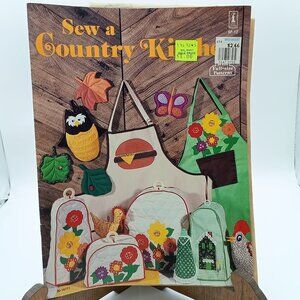 Vintage Sewing Patterns, Sew a Country Kitchen Craft Course Book SP-12 with Full